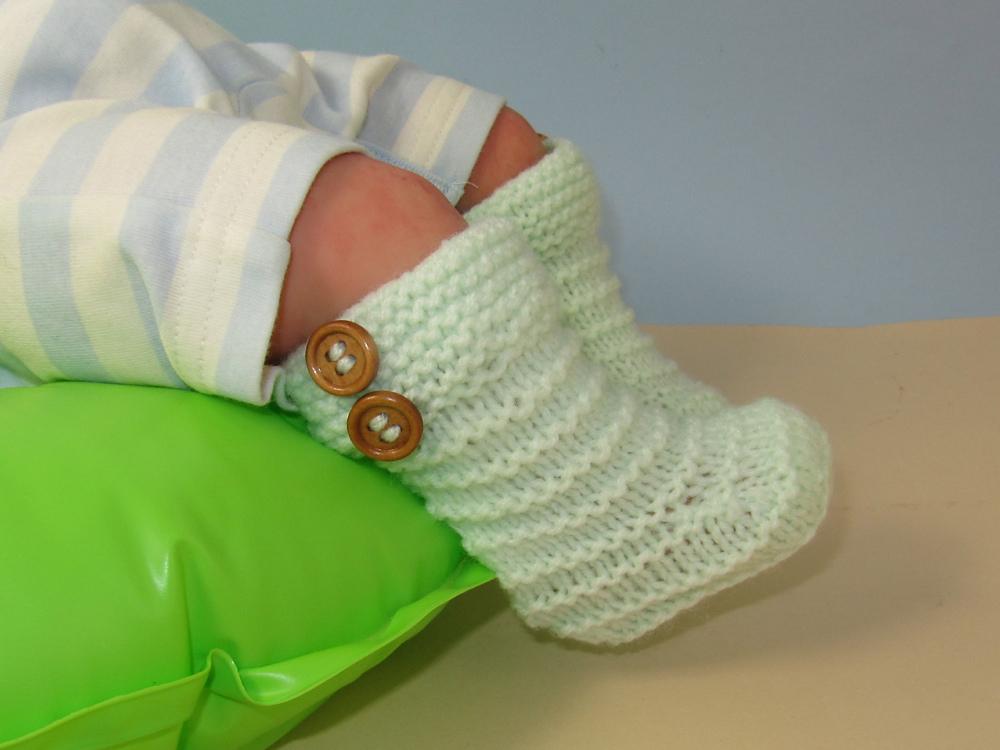 Easy Baby Stripey High Top Booties