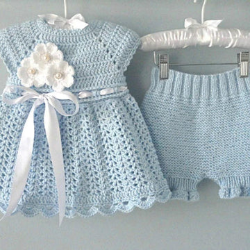 Crocheted Baby Dress Knitting Baby Bloomers