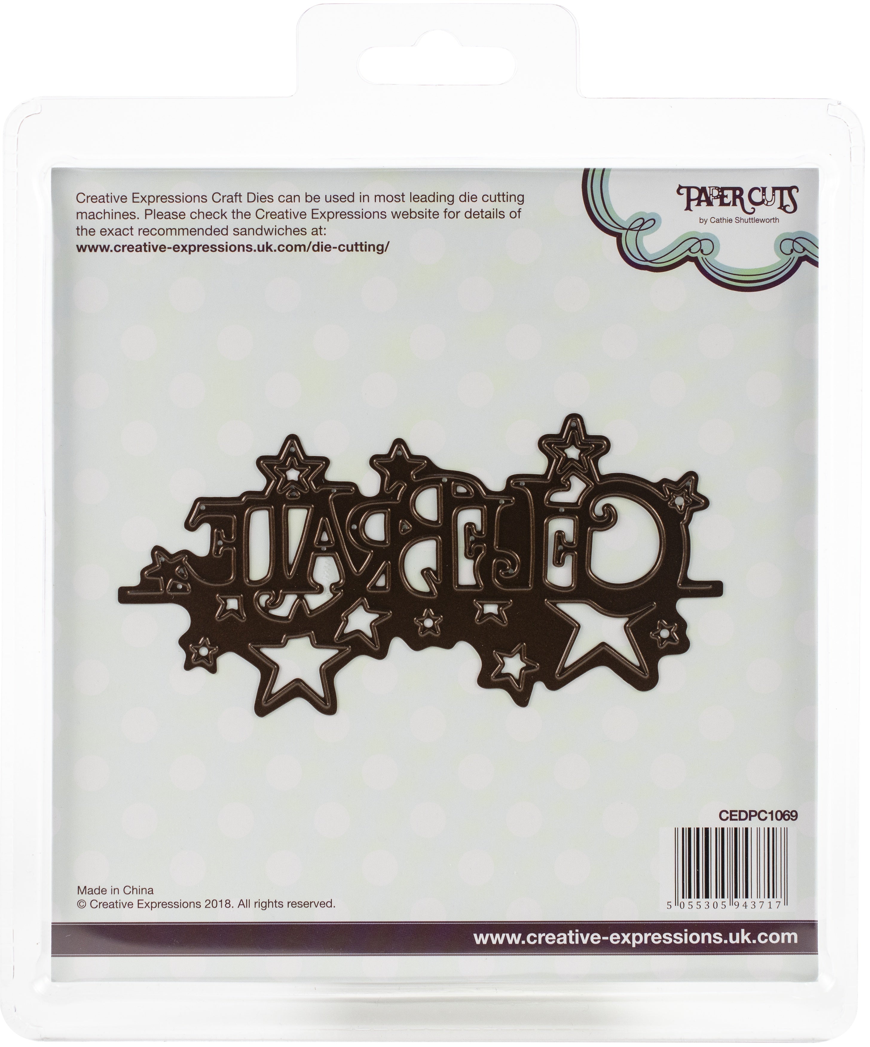 Creative Expressions Paper Cuts Edger Craft Dies - Celebrate
