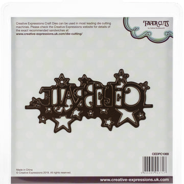 Creative Expressions Paper Cuts Edger Craft Dies - Celebrate