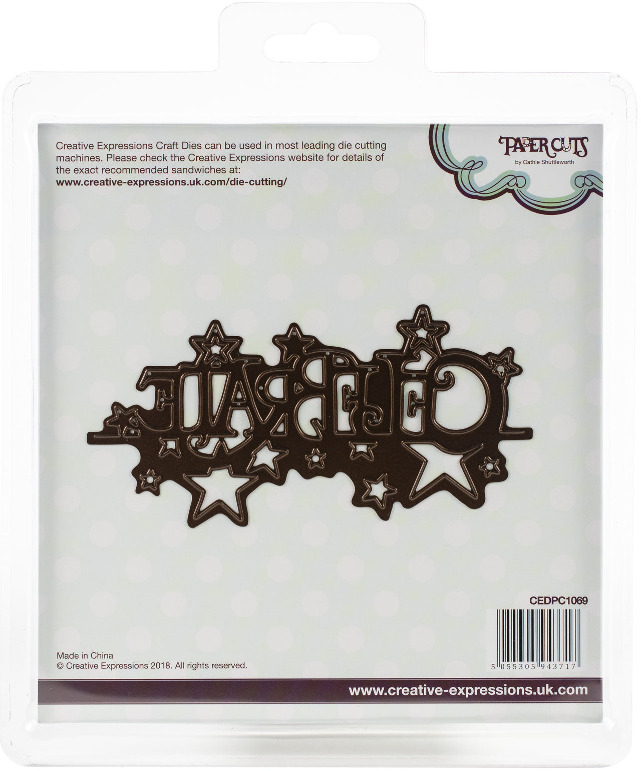 Creative Expressions Paper Cuts Edger Craft Dies - Celebrate