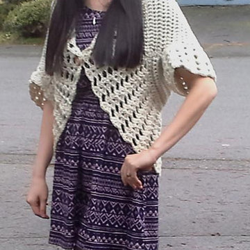 Lace Shell Crochet Shrug Cardigan