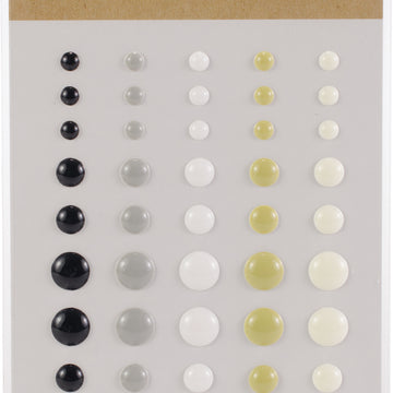 Echo Park Paper Echo Park Traveler's Notebook Adhesive Enamel Dots 60/Pkg - Coffee & Friends