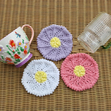 PDF Pretty Daisy Coaster Set Knitting Patterns