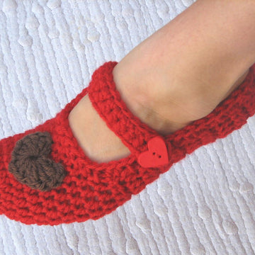 Mary Jane crochet slippers