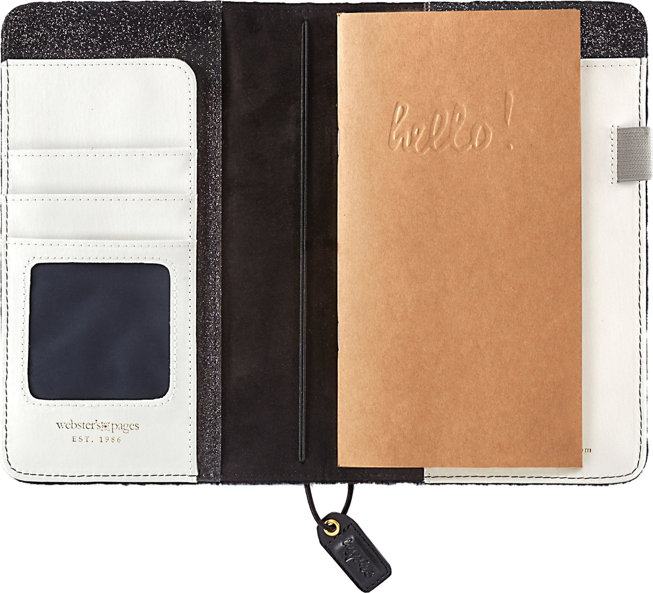 Webster's Pages Color Crush Traveler's Notebook Planner 5.75"X8.75" - Black Velvet Stripe