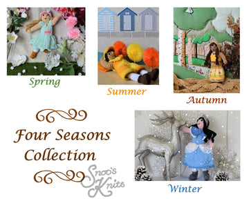 Seasons Collection Dress-Up Doll Clothes Knitting Pattern Snoo's Knits