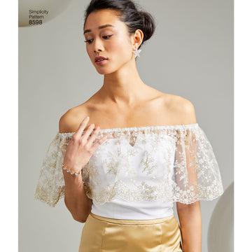 Simplicity 8598 Women's Special Occasion Tops - Sewing Pattern