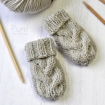 Nysa Cabled Baby Mitts