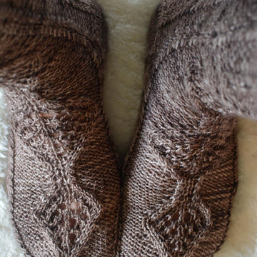 Cables and lace socks