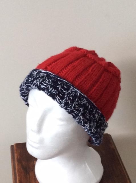 Snowflake knit hat