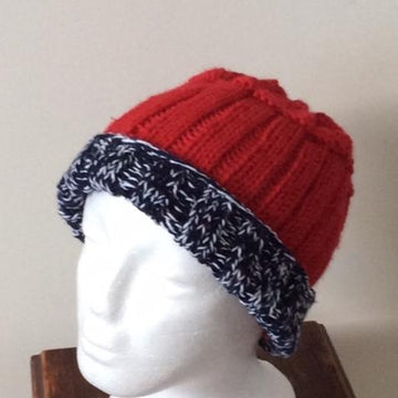 Snowflake knit hat
