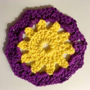 Colorful Crochet Sunshine Coaster