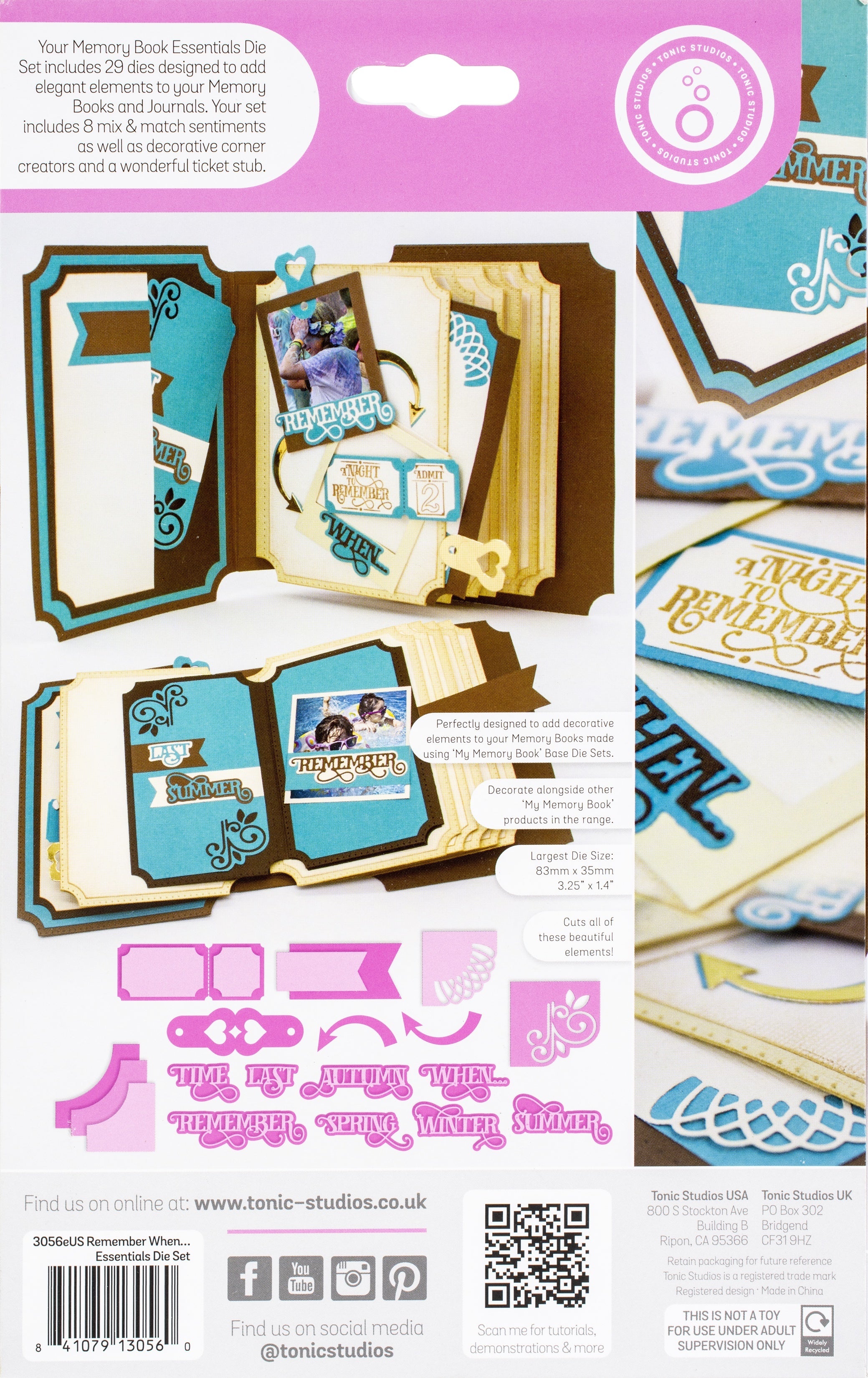 Tonic Studios My Memory Book Essentials Dies - Remember When