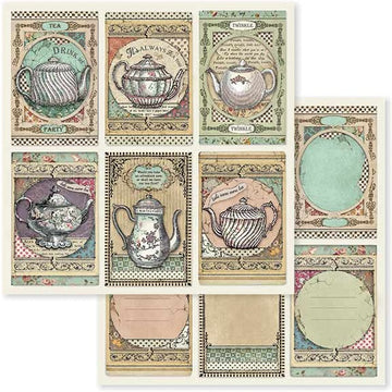 Stamperia Intl Stamperia Double-Sided Cardstock 12"X12" 10/Pkg - Tea Time