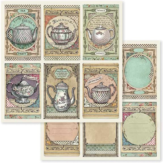 Stamperia Intl Stamperia Double-Sided Cardstock 12"X12" 10/Pkg - Tea Time
