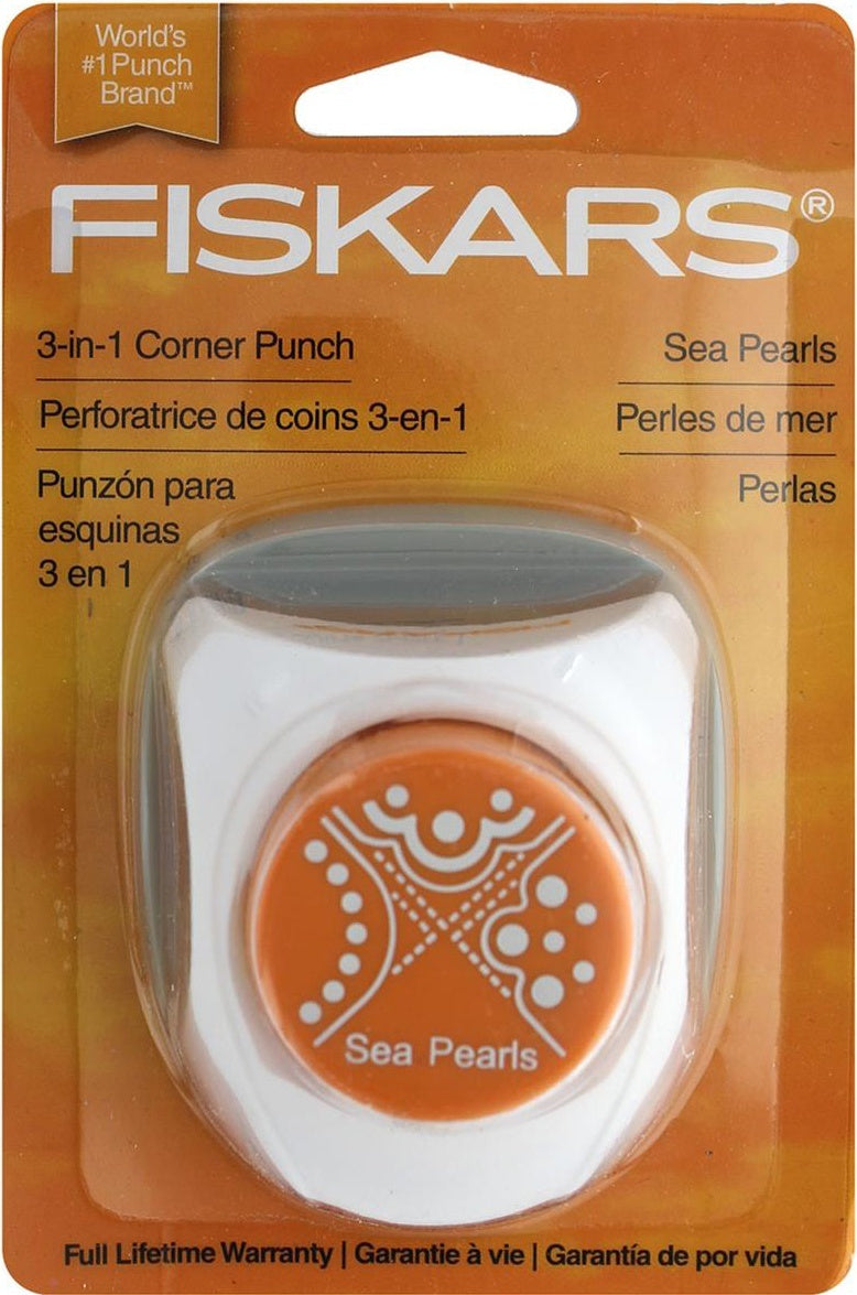 Fiskars 3-In-1 Corner Punch - Sea Pearls, .75"