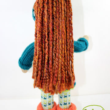 Crochet Doll Pattern, Amigurumi doll pattern, Small doll, 15"/38cm, Zoe
