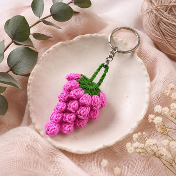 Crochet Grapes Keychain Pattern – PDF + Video Tutorial