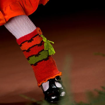 Whimsical Forest. Hand knitted Legwrmers with crochet details