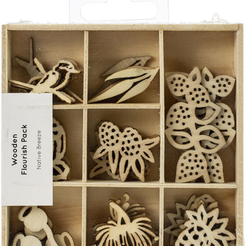 Kaisercraft Wood Mini Themed Embellishments - Native Breeze