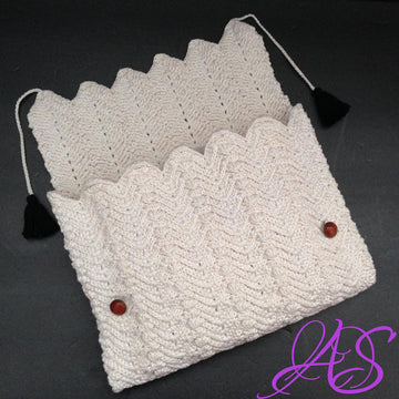 Clutch Purse Chevron with Tassels