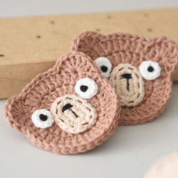 Crochet bear motif