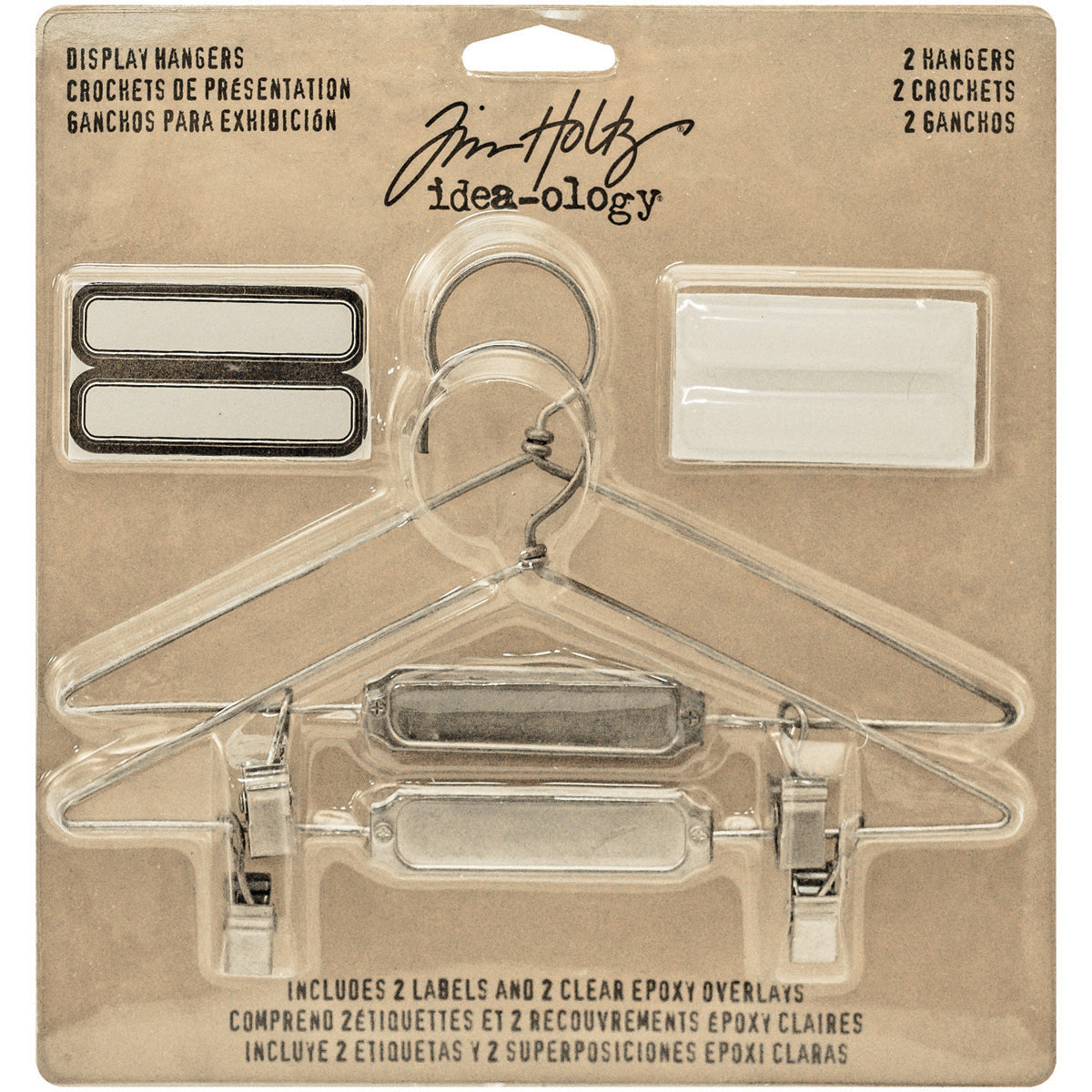 Advantus Idea-Ology Metal Display Hangers 5.75"X3" 2/Pkg - Nickel