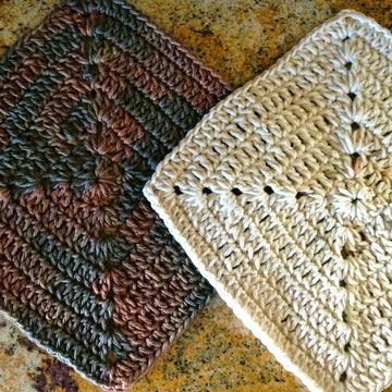 Sunset square dishcloth