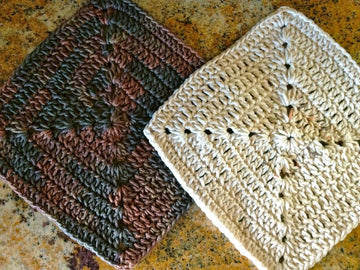 Sunset square dishcloth