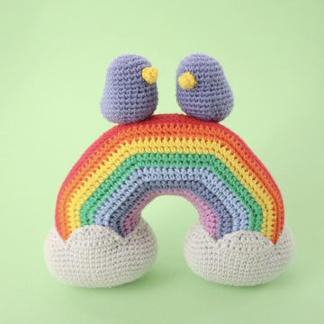 Rainbow and Lovebirds Amigurumi