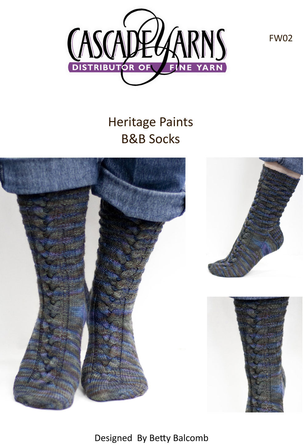 B&B Socks in Cascade Heritage Paints - FW02