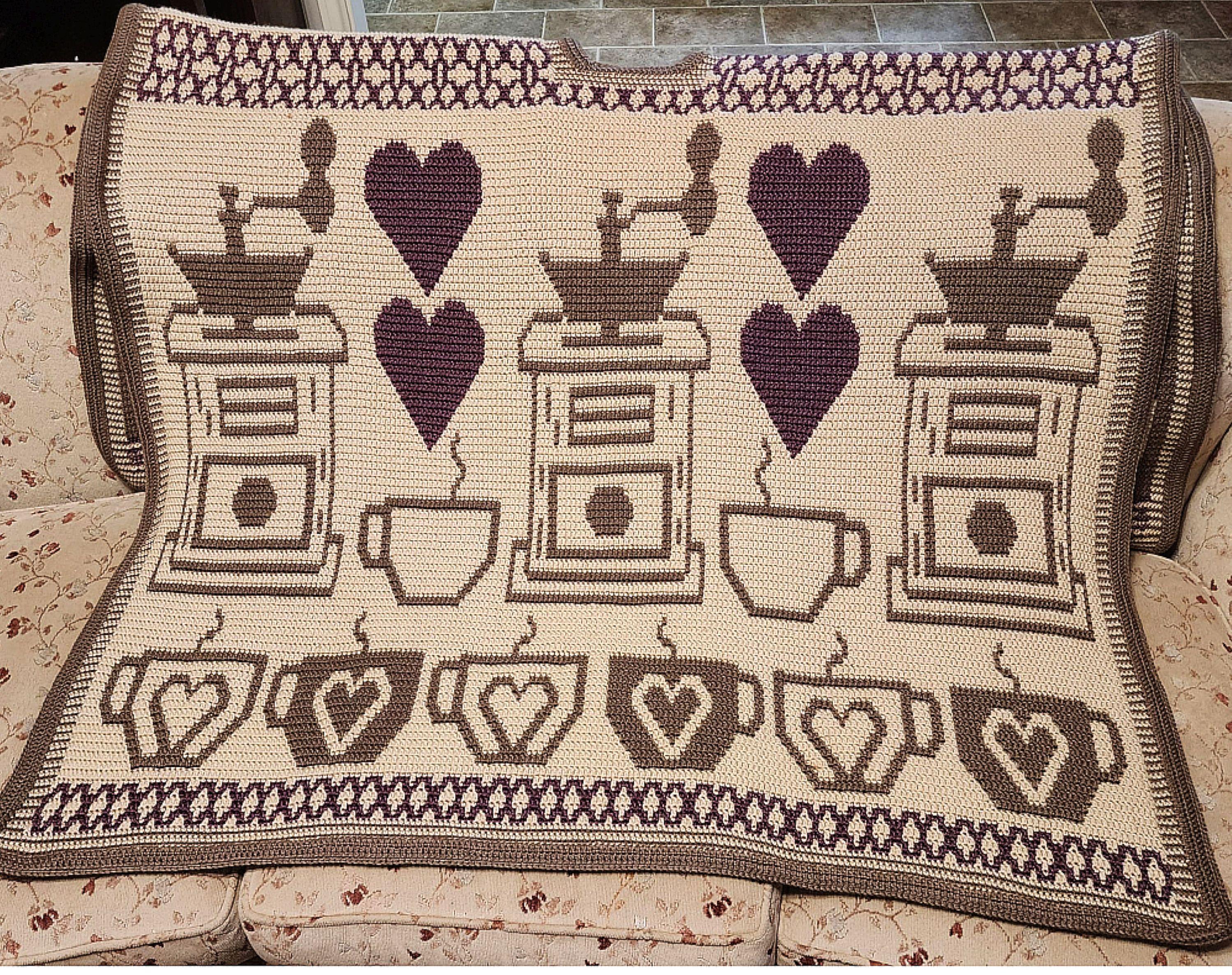 Comfy Coffee Blanket Wrap Pattern