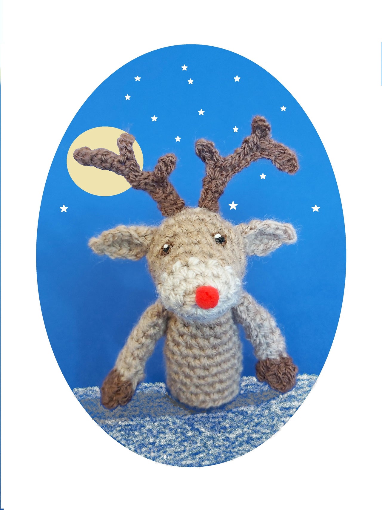 Rudolf the Red-nosed Reindeer Finger Puppet