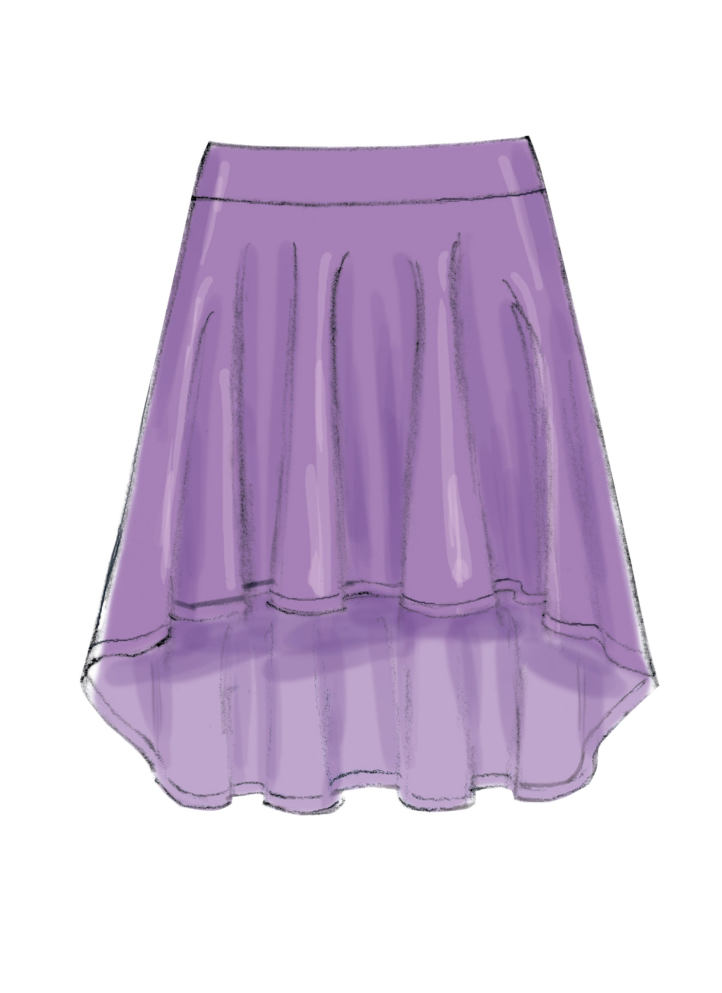 McCall's Children's/Girls' Straight, Handkerchief, or High-Low Hem Skirts M7345 - Sewing Pattern