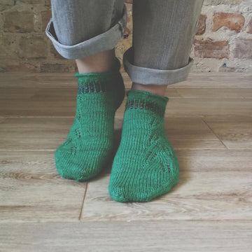 Fern flower socks