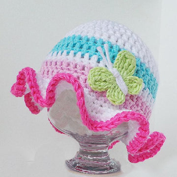 Crochet Hat Pattern, 'Ruffles'