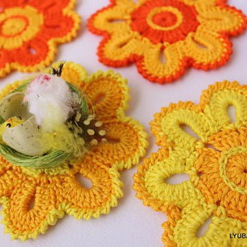 Crochet Flower Coaster