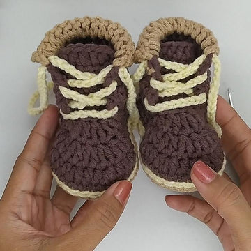 Work Boots Baby Booties