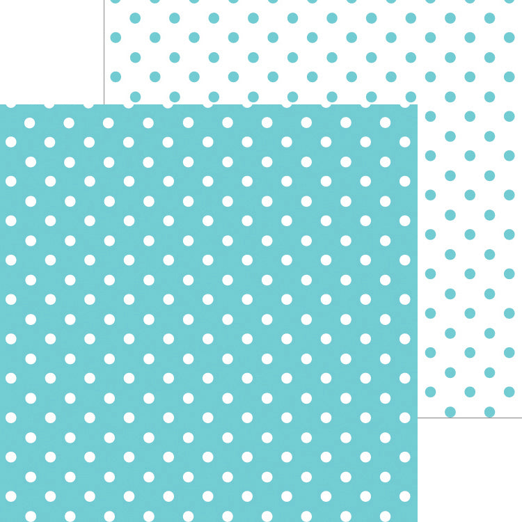 Doodlebug Petite Swiss Dot Cardstock 12"X12" 25/Pkg - Swimming Pool