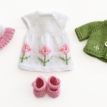 Dolls clothes outfit knitting pattern 19035