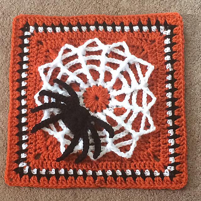 Spider Web Afghan Block