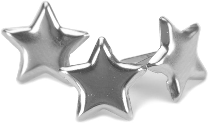 Creative Impressions Metal Paper Fasteners 50/Pkg - Stars - Silver