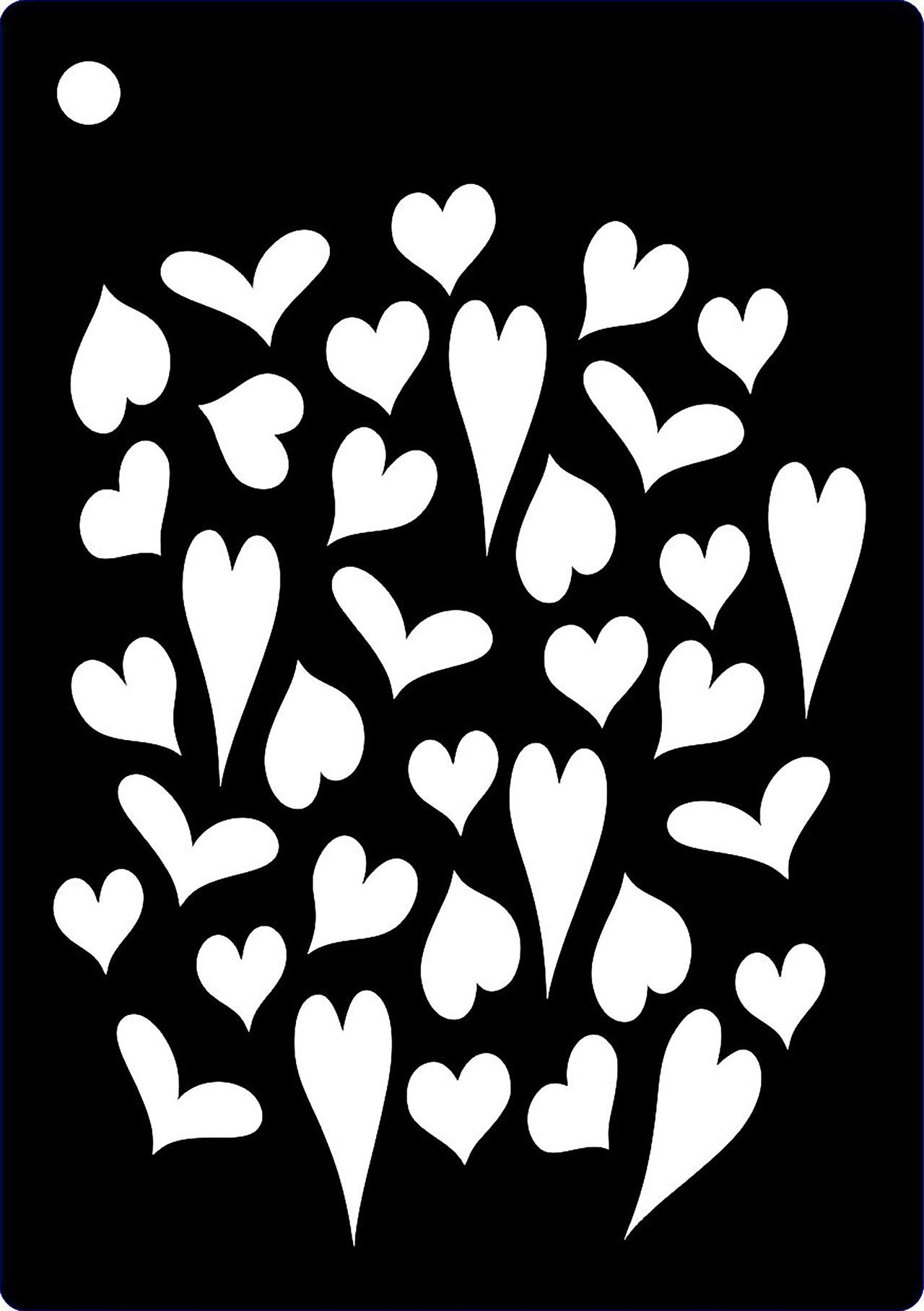 Creative Expressions Mini Stencil - Etched Hearts