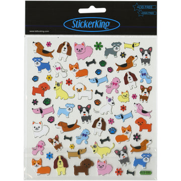 Tattoo King Sticker King Stickers - Dogs With Flowers