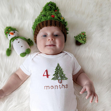 Christmas Tree Baby Hat crochet pattern