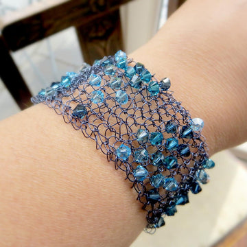 Crystal & Wire Bracelet