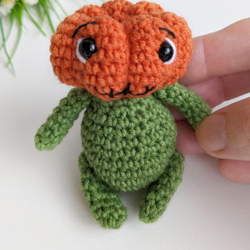 Crochet pumpkin man pattern, amigurumi doll halloween decor, easy crochet pattern
