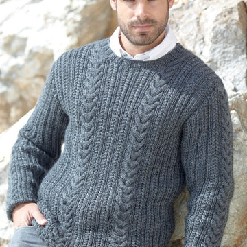 Womans and Mans Tank, Sweater and Hat in Sirdar Wool Rich Aran - 7185 - Downloadable PDF