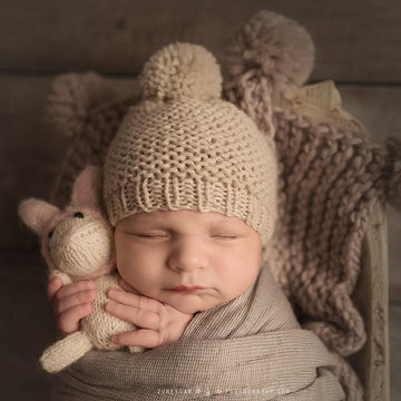 Pom Pom Baby Blanket, Newborn Blanket